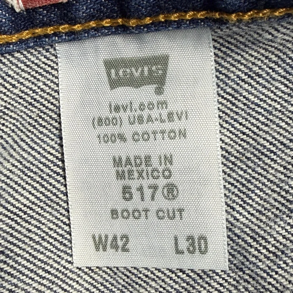 (LOT OF 3) VTG Y2K Levis 517 Boot Cut Mens‎ 42x25 Dark Wash Denim Blue Jeans